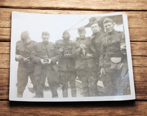 Vintage WWII WW2 Photograph Soldiers Holding Cameras - Picture 1 of 2