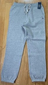 Polo Ralph Lauren Heather Grey Pony Logo Jogger Sweatpants - Boys Size L (14-16) - Picture 1 of 5
