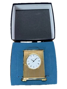 NEUWERTIG Vintage Chelsea Botschaft Quarz massiv Messing Mantel Schreibtisch Regal Uhr Made USA - Bild 1 von 4