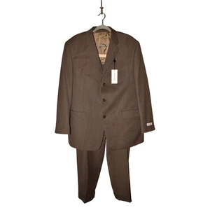 CALVIN KLEIN NUEVO $325 Traje de Dos Piezas Lana Taupe Blazer de 3 Botones para Hombre 44R - Imagen 1 de 9