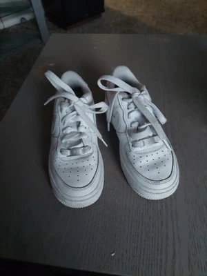 Nike Air Force 1 white sneakers 1 Youth Kids - Image 1 of 4