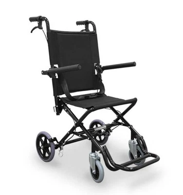 WELLCORE Faltbarer Transportrollstuhl Aluminium kompakt Bremshebelbremsen - Bild 1 von 4