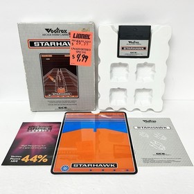 Vectrex Starhawk Video Game CIB Complete in Box Tested Overlay Manual Tray 1982