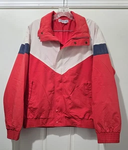 Chaqueta cortavientos de tela Gore-Tex Sportif EE. UU. de colección para hombre M azul rojo crema cremallera completa - Imagen 1 de 18