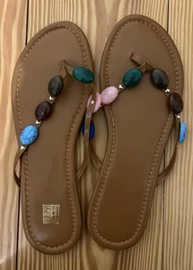 Zehenstegsandalen Boho Stein für Damen Neu EU Größe 42 - Bild 1 von 8