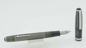 Esterbrook SJ Grey Pearl & Chrome Fountain Pen - 1551 Medium Nib - 1950's - Picture 1 of 7