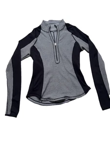 Lululemon Pullover Womens XS Half Zip Runderful Fleece Striped Athletic Running - Picture 1 of 12