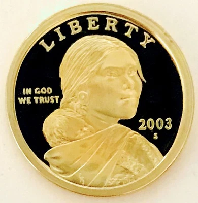 2003 SACAJAWEA PROOF DCAM$$$ HUGE CAMEO! ULTRA DCAM! SUPERB GEMBU++++++#M215_846 - Image 1 of 2