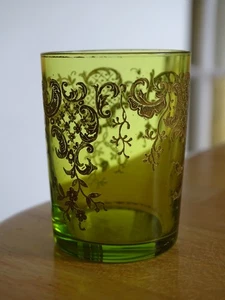 SAINT LOUIS 1 ANCIEN VERRE A LIQUEUR CRISTAL GRAVURE ART NOUVEAU TALMA GOLD - Picture 1 of 6