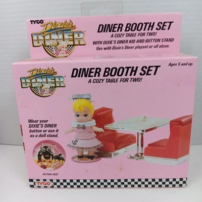 Conjunto de cabine de jantar Dixie's "Uma mesa aconchegante para dois" por TYCO Industries 1989 - Imagem 1 de 4