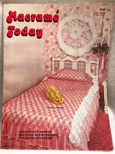 Macrame Today Decorator Patterns Bedspread Hanging Swing Wall Plant 1976 - Picture 1 of 5