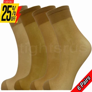 6 PARES 15 DENIER SEÑORA HASTA LA RODILLA/PANTALONES/POP CALCETINES TALLA 4-7 Top Confort - Imagen 1 de 8