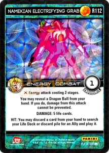 DBZ Dragon Ball Z Juego de cartas coleccionables Panini Vengeance R112 Namekian lámina de agarre electrizante - Imagen 1 de 1