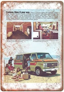 Chevrolet Caravan 1979 vintage reproducción de anuncio automático aspecto retro letrero de metal A1256 - Imagen 1 de 2