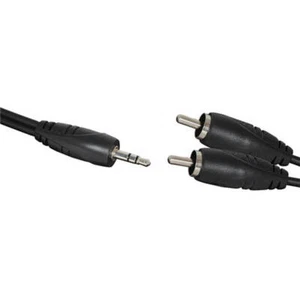 Standard Quality Audio Lead Plug 3.5mm Ster- 2Plug RCA 1.5M A/V Accessories - Picture 1 of 2