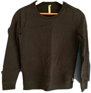 RVCA Mens Quilted Detail Pullover Black Crew Neck Sweatshirt Size Small - Picture 1 of 5