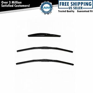 Trico Sentry & Exact Fit Windshield Wiper Blade Front & Rear 3pc Set