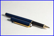MONTBLANC Slim Line (SL) Rollerball Pen Triple Star in night blue - fresh refill