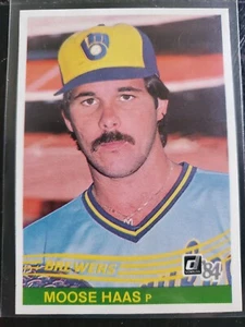 1984 Donruss Moose Haas #368 Milwaukee Brewers MINT - Picture 1 of 2