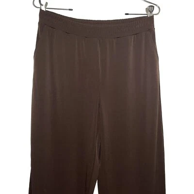 Susan Graver Womens Size XS Brown Pull On Pants Zip Ankle Stretch Pockets - Image 1 of 4