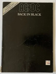 AC/DC BACK IN BLACK Song Book 1980 vintage original first edition! - Picture 1 of 11