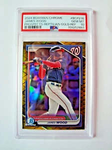 2024 Bowman Chrome Reptilian Gold Refractor James Wood PSA 10 #'d 32/50 - Bild 1 von 3