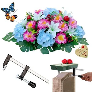 ALL SPECIAL Headstone Flower Saddle Artificial Cemetery Flowers - Grave Grave... - Picture 1 of 6