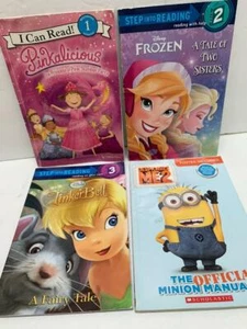 Lot of 4 I can read books Pinkalicious Disney Frozed Tinkerblell Minions - Bild 1 von 2