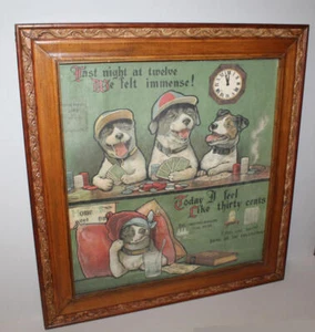 Antique Framed Advertising Linen Titled ‘Strenuous Life’ – Circa 1905 - Picture 1 of 9