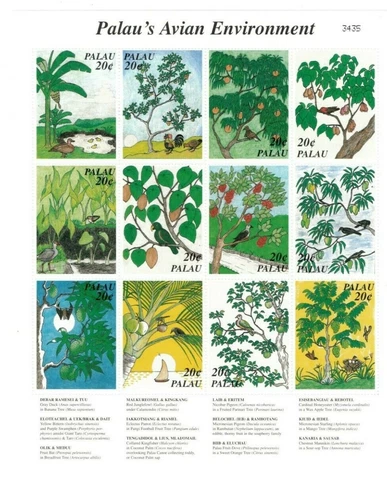 Palau - 1997 - Birds Environment - Sheet of Twelve - MNH Cover