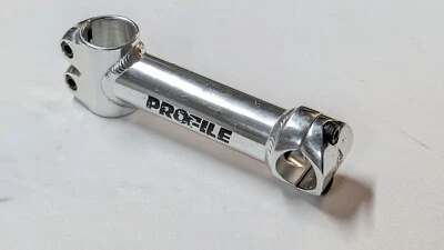 Vintage Profile Stem Neck 130mm 25.4mm Rise Riser Retro Silver MTB Mountain Bike - Image 1 of 4