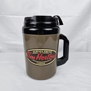 Tim Hortons Travel Mug Plastic 64oz Brown Always Fresh Super Insulated 9.5” Tall - Bild 1 von 10