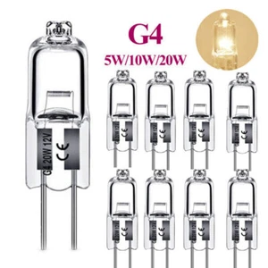 10x G4 Lampadina alogena 12V Lampadina porta penna Lampadina calda bianca - Picture 1 of 16