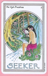 La Alta Sacerdotessa - 2, Cercatrice, Donna di Medicina, Scambio Singolo Tarocchi Carta 23/4" x 43/8" - Foto 1 di 3