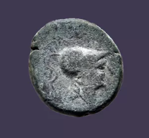 Archaios | Casco corintio Apulia Arpi Atenea / Racimo de uva RARO. | AE | Inv# - Imagen 1 de 2