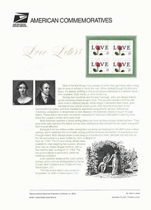 # 644 57c Love # 3551 2001 USPS GEDENKMARKENTAFEL - Bild 1 von 2