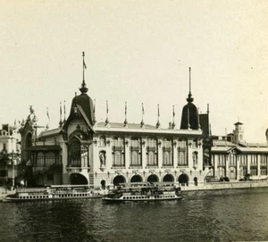 Palast des Wassers und der Wälder Paris Weltausstellung Frankreich altes Stereo Foto 1900 - Bild 1 von 3