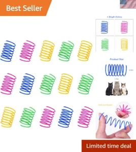 100 Colorful Cat Springs - Non-Toxic Spiral Toys for Active Kittens - Picture 1 of 10