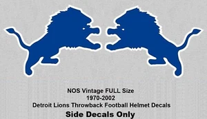 NOS 1970-2002 FS Detroit Lions TB Football Helmet Decals - Sides Only 20m Mil 3M - Picture 1 of 1