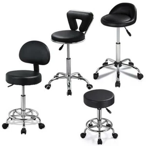 Adjustable Hydraulic Rolling Swivel Stool Salon Spa Tattoo Chair Facial Massage - Picture 1 of 23