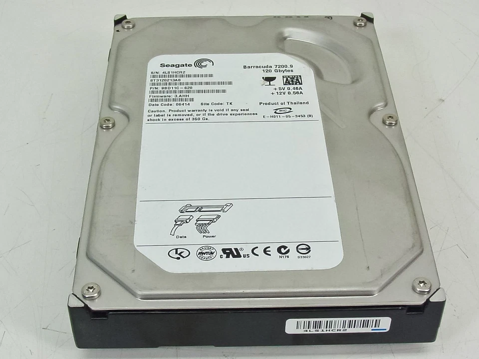 Seagate ST3120213AS Barracuda 120GB 7200RPM SATA Internal Desktop Hard Drive HDD - Image 1 of 4