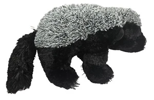 Wild Republic Honey Badger Plush Stuffed Animal Toy 12" Black & Gray 2020 - Picture 1 of 10