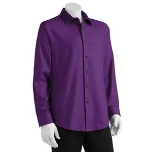 Nueva Camisa Tejida Apt 9 Para Hombre Ajuste Moderno Algodón Púrpura Texturizada Abotonada Talla XXL - Imagen 1 de 1