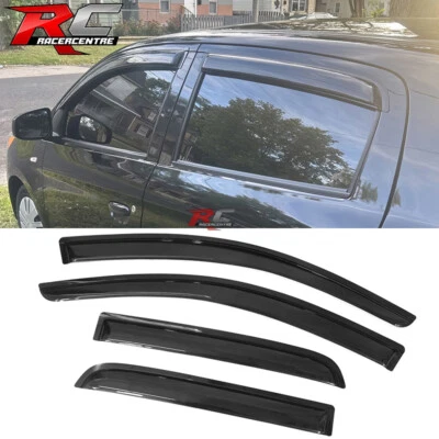 For 14-23 Mitsubishi Mirage Hatchback Window Visors Sun Rain Guard 4Pc Set Foto 1 de 4