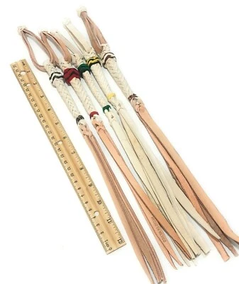 12" CHARRO SADDLE HORSE QUIRT KEY CHAIN MINIATURE CUARTA DE CUERO PARA LLAVERO