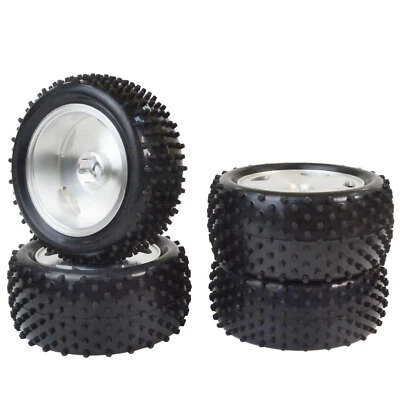 Aluminum Wheels Tires for Tamiya TT-02B 1/10 Off Road RC Buggy Car - Image 1 of 4