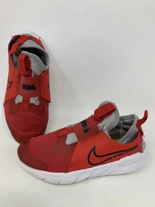 Nike Flex Runner 2 Red Gray Slip-On Running Shoes DJ6040-607 Kids Size 13.5C - Picture 1 of 9