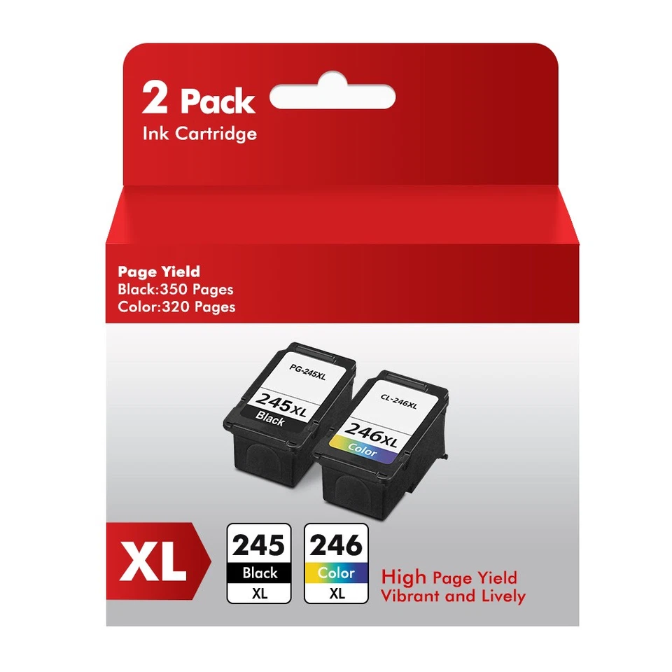 Cartucho de tinta PG-245XL CL-246XL para Canon PIXMA MG2522 MG2520 MX490 MX492 TR4520 - Imagem 1 de 4