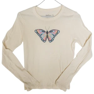 Rebellious One Shirt Damen Small Butterfly Graphic Langarmshirt - Bild 1 von 9