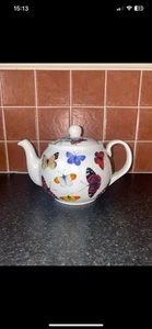 Roy Kirkham Butterfly Garden Teapot Fine Bone China Breakfast Tea No Mugs - Picture 1 of 9